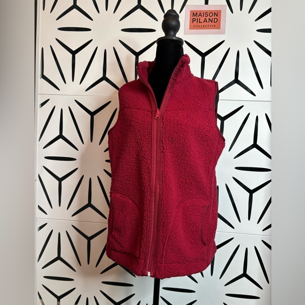 Republic Industry Cozy Deep Red Reversible Vest Size L - Picture 2 of 16